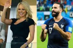 Pamela Anderson celebró con Adil Rami la conquista del campeonato mundial de Francia en Rusia 2018.