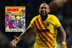 Arturo Vidal seguirá siendo jugador del FC Barcelona, según confirma Diario Sport en su portada.