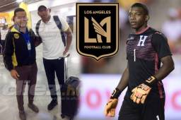 El portero hondureño Luis López cuando salía de San Pedro Sula para unirse al equipo Los Ángeles FC donde será presentado el lunes. Fotos DIEZ