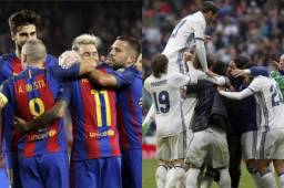 Barcelona y Real Madrid pelean el primer lugar en el fútbol español.