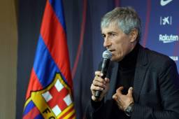 Quique Setién ya brindó su primera conferencia de prensa como técnico del Barcelona.