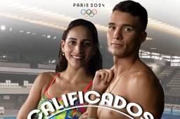 Julimar Ávila y Julio Horrego, representantes de Honduras en la natación en los Juegos Olímpcios de París 2024.