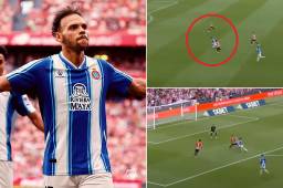 Martin Braithwaite le dio el primero triunfo al Espanyol en la liga de España ante el Athletic.