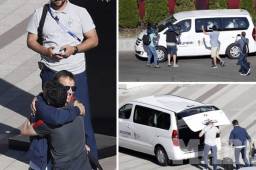 Momento en que Julen Lopetegui salía de la concentración de España en Krasnodar tras ser despedido. Foto Marca