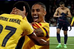 Mbappé, desaparecido; Barcelona sacó un valioso triunfo contra PSG en Champions en la mejor noche de Raphinha