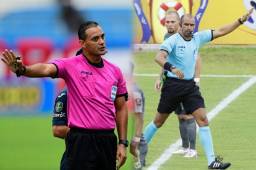 Los árbitros, Melvin Matamoros y Óscar Moncada, serán los encargados de impartir justicia en los juegos de ida de las semifinales del Clausura 2021. Fotos archivo DIEZ