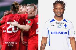 El lateral derecho hondureño, Kevin Álvarez, está jugando de titular en el Norrköping de la primera división de Suecia. Fotos cortesía