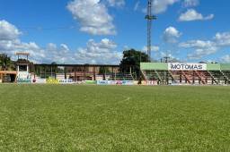 Así se encuentra la cancha del estadio Rubén Guifarro de Catacamas, Olancho. Foto: Olancho FC Los Potros.