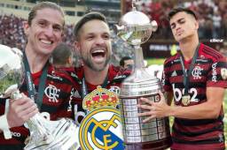 Filipe Luis felicitó al Real Madrid por el fichaje de su compañero de equipo, el joven Reinier. Juntos ganaron la Copa Libertadores.