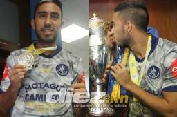 Santiago Vergara celebró a lo grande el segundo título consecutivo del Motagua.