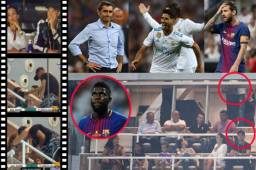 El crack del Real Madrid, Cristiano Ronaldo, sufrió en el palco del Santiago Bernabéu viendo la final de la Supercopa. Leo Messi y su gesto al final del partido y la cara de Valverde. ¿Qué hacían los amigos de CR7 en el palco?