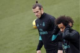 Gareth Bale entrenó a tope con el Real Madrid y apura su retorno para jugar Copa del Rey. Foto AFP
