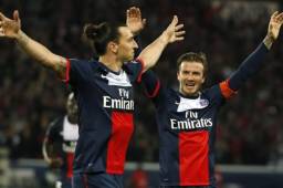 Zlatan y Beckham fueron compañeros en el París Saint-Germain.