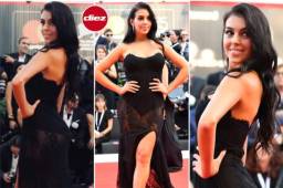 La pareja de Cristiano Ronaldo debutó en el Festival de Venecia y todos los fotos se fueron sobre ella cuando salió con sus famosos zapatos de fetiche. La española ya es toda una modelo.