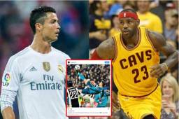 La reacción de LeBron James en Instagram sobre el golazo de chilena de Cristiano Ronaldo.