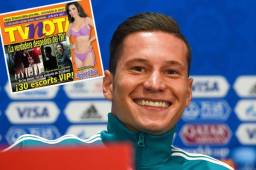 El mediapunta aleman Julian Draxler habla de la fiesta que hicieron los jugadores mexicanos. Foto AFP
