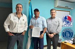 Pedro Atala de Motagua y Rafa Villeda de Olimpia firmaron convenio con Condepor para disputar sus partidos en el estadio Nacional.