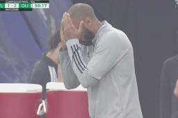 El entrenador del Montreal Impact, Thierry Henry lamenta una de las jugadas de peligro frente al Olimpia. Foto especial