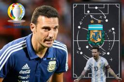 Argentina enfrenta esta tarde a Chile (3:00 P.M) y este sería el equipo que Scaloni mandaría a la cancha para el debut en la Copa América. La decisión que tomaría con el Kun Agüero.