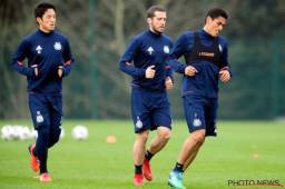 El volante hondureño Andy Najar en los entrenamientos del Anderlecht durante la semana pasada. Hoy tendrá su primera prueba jugando con las reservas.