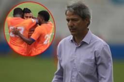 Carlos Restrepo, entrenador del Olimpia, fue muy crítico con sus jugadores tras igualar contra la Universidad Pedagógica en la ida de los repechajes. Foto DIEZ