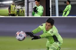 El mediocampista Enzo Pérez fue el arquero en el partido de River Plate ante el club colombiano Independiente Santa Fe, por la Copa Libertadores. 2-1 fue el resultado final a favor del equipo argentino pese a las numerosas bajas por covid-19.