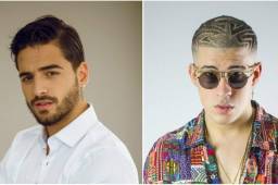 El colombiano Maluma y el boricua Bad Bunny, estarían cantando la canción oficial del Mundial de Rusia 2018 según se ha filtrado este jueves. Fotos Cortesía