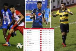 La tabla de posiciones de la Liga Nacional está que arde tras el gane de Real España, Motagua y Vida. FOTOS DIEZ: Neptali Romero y Esaú Ocampo.