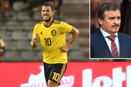 El entrenador de Costa Rica, Óscar 'Machillo' Ramírez, no se acordaba quien era el jugador bélgica con la camisa 10, el del Chelsea, Eden Hazard. Fotos AFP