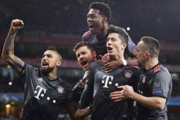 El Bayern Munich celebrando el triunfo sobre e Asenal.