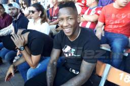 Quioto estuvo presente en el partido de Olimpia contra Real España en el Nacional.