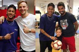 Neymar y sus fotografías con Ter Stegen y Rakitic en Barcelona.