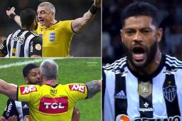 Hulk salió desquiciado del partido ante Sao Paulo por las decisiones que tomó el coleagiado Daronco.