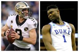 El mariscal de campo Drew Brees le regaló su jersey autografiado a Zion Williamson por llegar a los Pelicans de New Orleans.