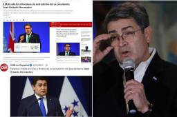 Los principales medios del mundo han informado la noticia de la solicitud extradición del expresidente Juan Orlando Hernández hacia Estados Unidos acusado de tráfico de drogas.