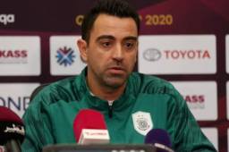 Xavi durante la conferencia de prensa antes de disputar la Copa de Catar con el Al-Sadd.