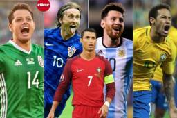 Javier Hernández, Modric, Messi, Neymar y Cristiano estarán en Rusia 2018.