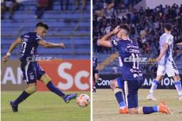 ¡Doble error! Gaspar Triverio y Lucas Campana no pudieron en el mano a mano con el meta del Pachuca, Motagua lo lamenta