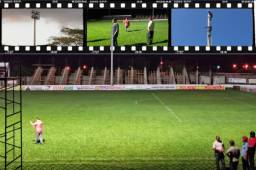 Autoridades del Real Sociedad encendieron este lunes la primer torre de luz del Estadio Francisco Martínez de Tocoa. Esperan jugar su primer partido de noche este fin de semana contra Vida.