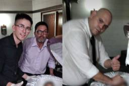 Los empleados de la funeraria Pinier que se tomaron fotos con el cuerpo de Diego Maradona.