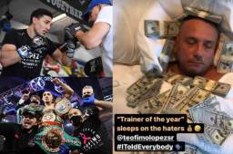 Teófimo López (padre) se fotografió con varios fajos de billetes. La imagen le está dando la vuelta a las redes sociales.