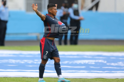 El “Chino” López ganando a Motagua y su celebración fue doble y con dedicatoria incluida.