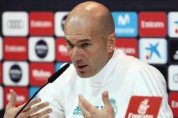 Zidane durante la conferencia de prensa de este sábado.