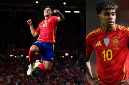 Con un Yamal desaparecido, España derrota a Dinamarca con un golazo de volea de Zubimendi en la UEFA Nations League