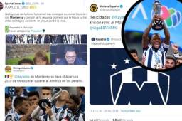El título de Rayados de Monterrey se viralizó en redes sociales y por ello te presentamos algunas portadas y lo que se dijo en el mundo sobre el título del equipo azteca ante América.