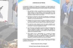 Este ha sido el comunicado emitido por la Policía Nacional al final de la tarde del domingo.
