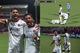 Joshua Navarro, Michael Barrantes y Fredy Góndola fueron los anotadores de los goles en la final de ida entre el Real Estelí y Alajuelense. Foto: Alajuelense.
