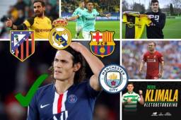 Real Madrid, Barcelona, Atlético, Tottenham y Manchester City son los clubes protagonistas del día en el mercado de fichajes en Europa. Cavani está cerca de ser anunciado en su nuevo club.