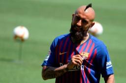 Arturo Vidal ya lució sus nuevos colores; los del Barcelona.