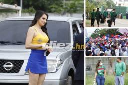 Te presentamos el gran ambiente que se vive en San Pedro Sula por la final entre Marathón y Olimpia. Bellas modelos, aficionados y más.